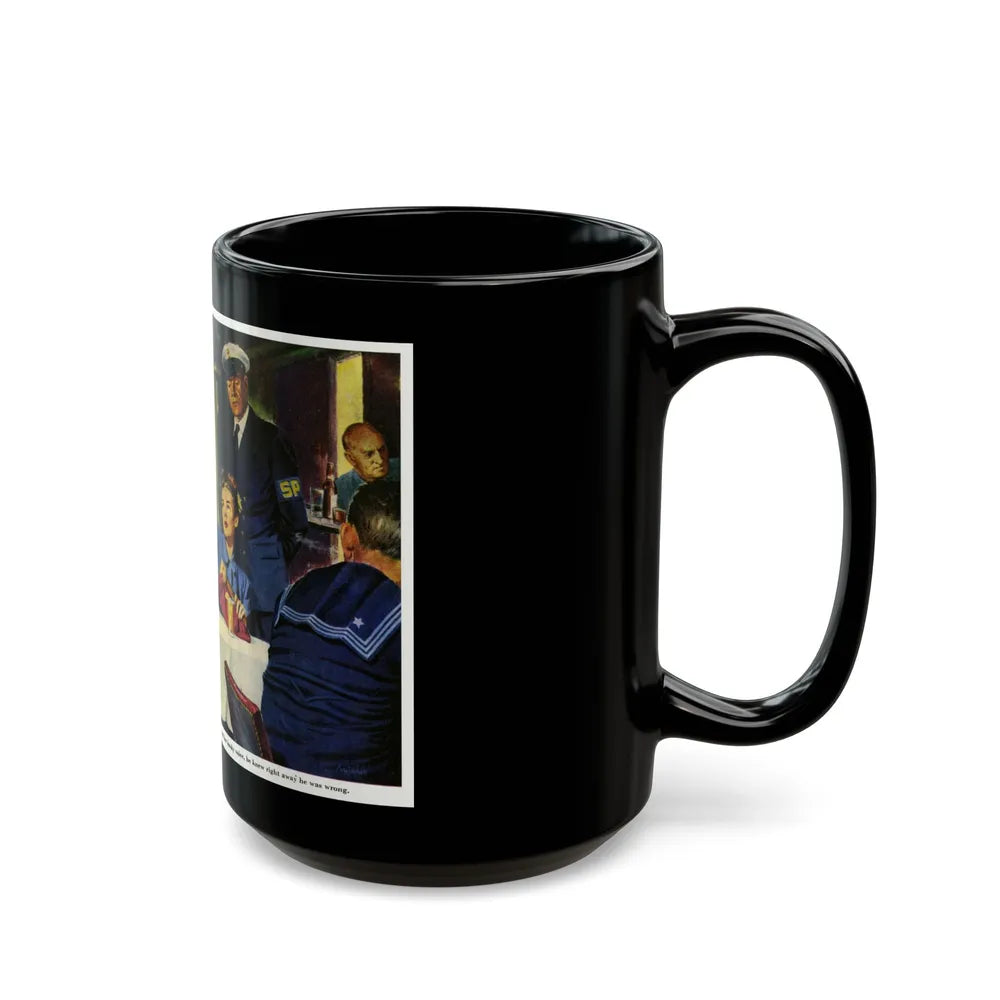 Dizzy Ramirez Knew He Was Wrong, 1947 - Black Coffee Mug-Go Mug Yourself