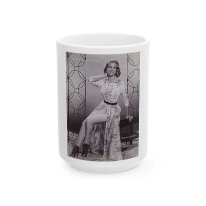 Dorothy Malone #204 (Vintage Female Icon) White Coffee Mug-15oz-Go Mug Yourself