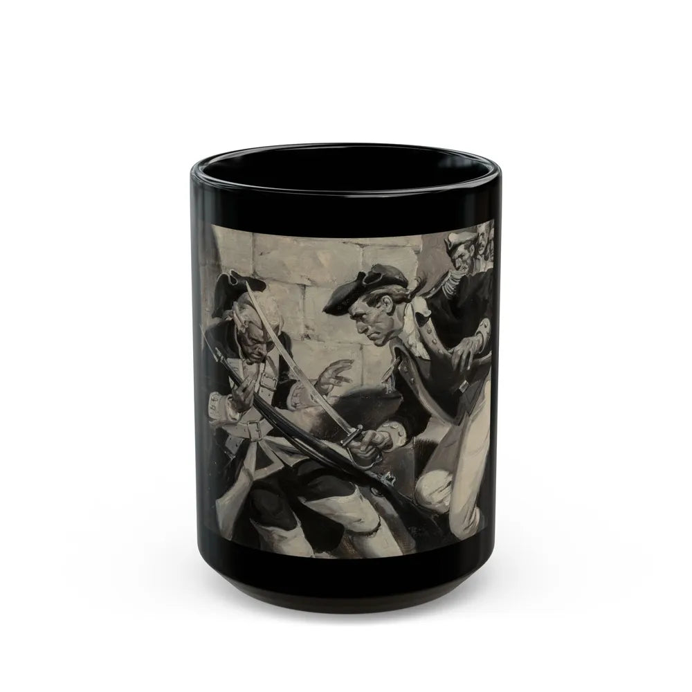 Ethan Allen in Battle (atributted) - Black Coffee Mug-15oz-Go Mug Yourself