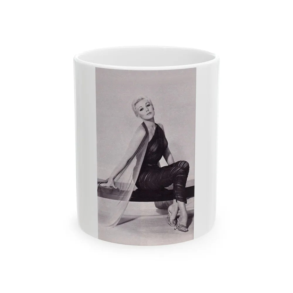 Kim Novak #380 (Vintage Female Icon) White Coffee Mug-11oz-Go Mug Yourself