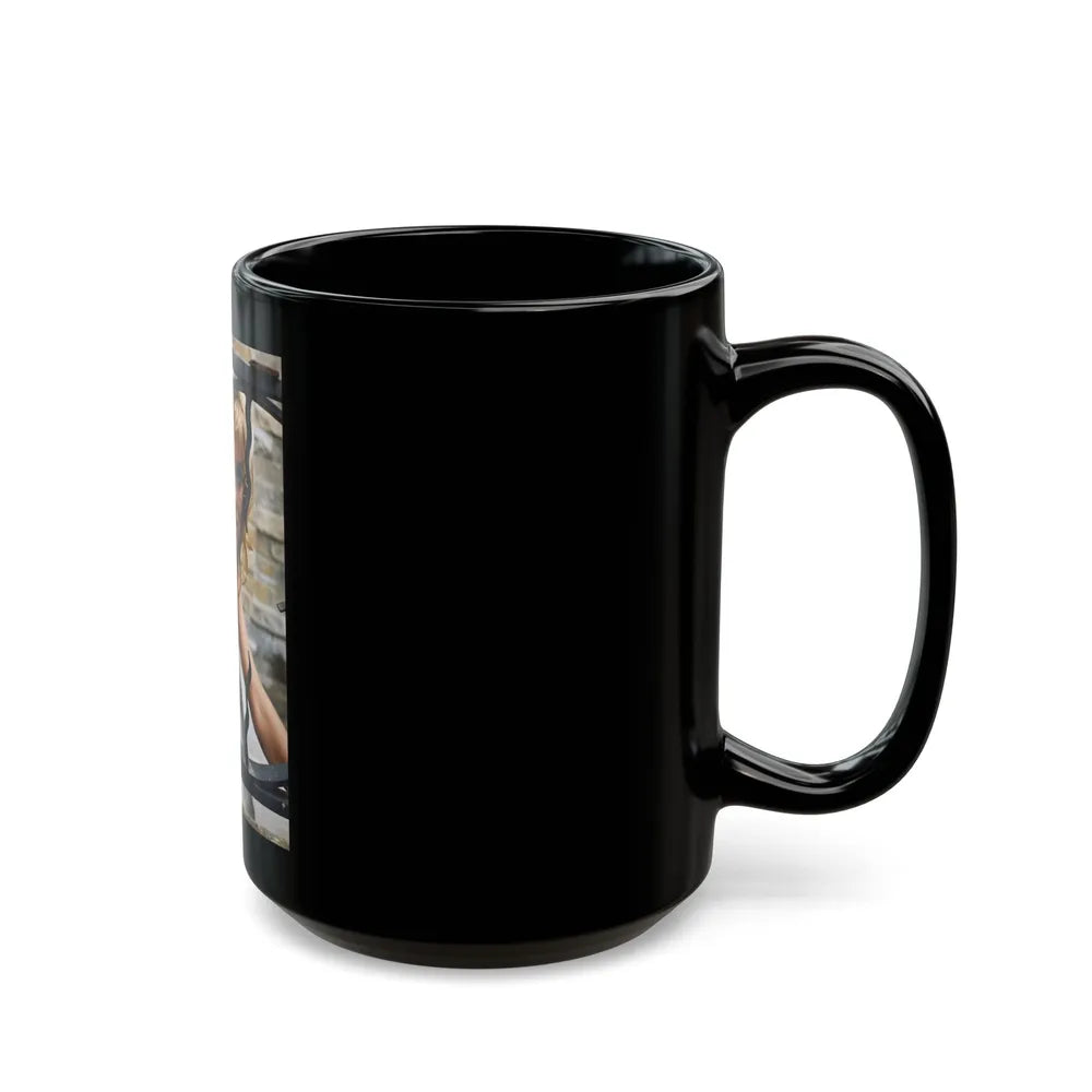 Julie Ege #239 (Vintage Female Icon) Black Coffee Mug-Go Mug Yourself