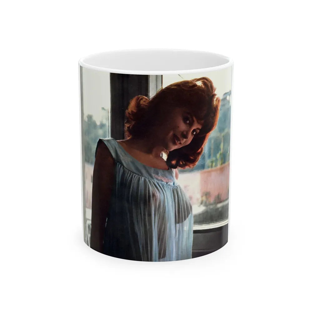 Tina Louise #95 - See through night gown (Vintage Female Icon) White Coffee Mug-11oz-Go Mug Yourself