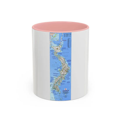 Japan (1984) (Map) Accent Coffee Mug-11oz-Pink-Go Mug Yourself