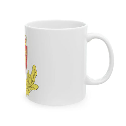 Coat of arms of the Norwegian Border Police - White Coffee Mug-Go Mug Yourself