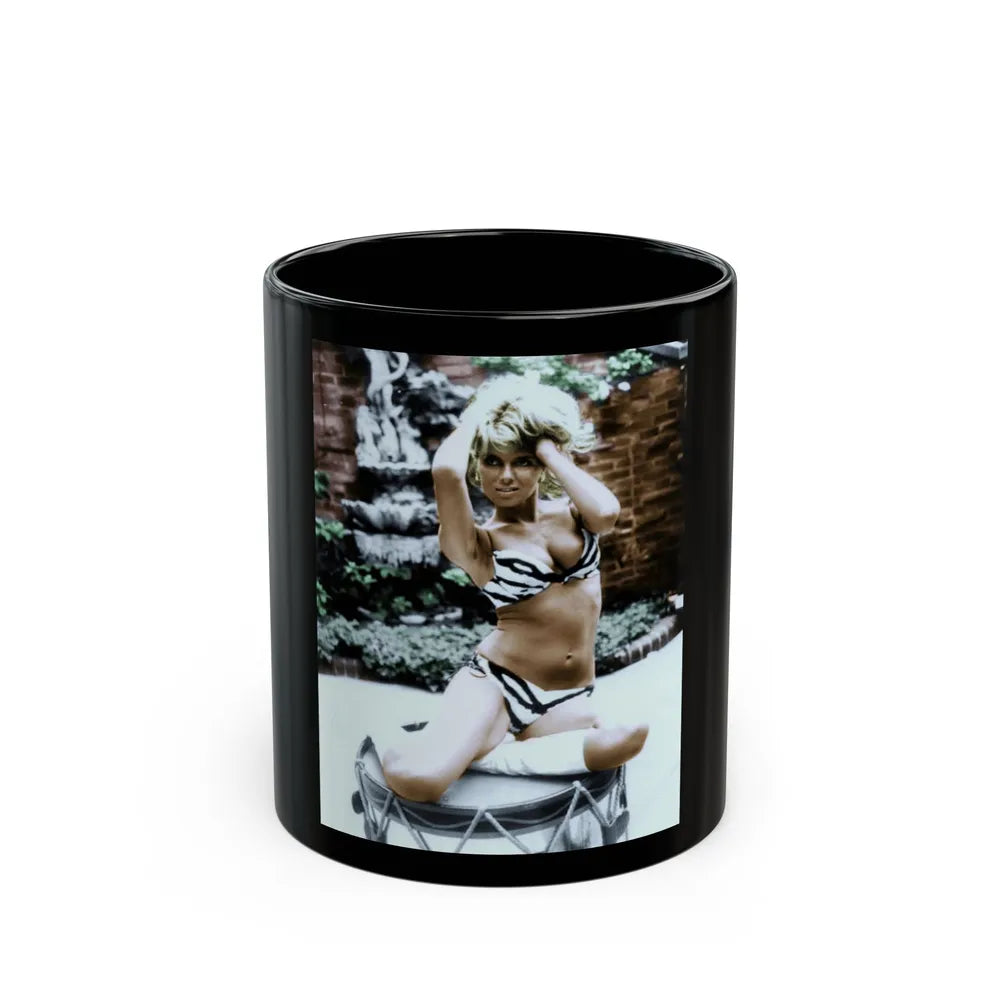 Julie Ege #100 (Vintage Female Icon) Black Coffee Mug-11oz-Go Mug Yourself