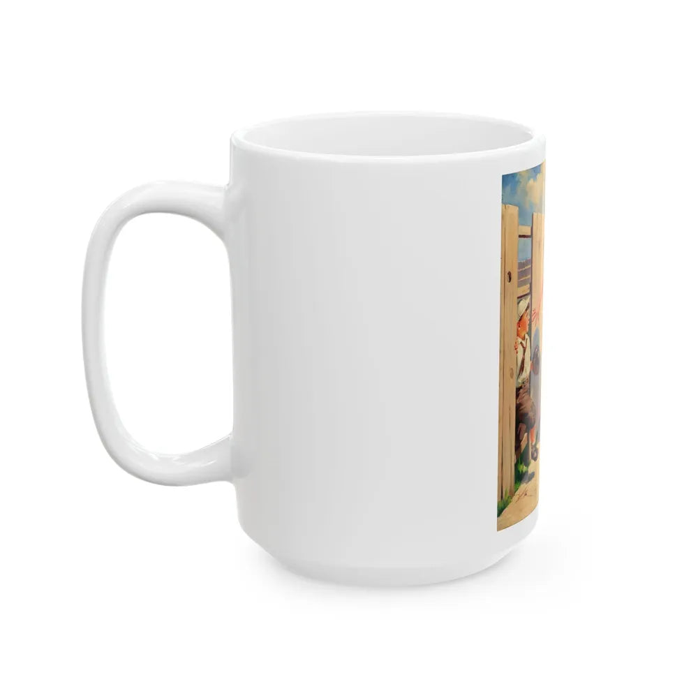 Car Approaching, 1939 - White Coffee Mug-Go Mug Yourself