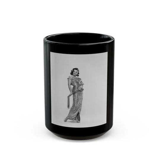 Jane Russell #179 (Vintage Female Icon) Black Coffee Mug-15oz-Go Mug Yourself