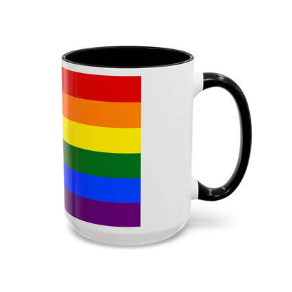 LGBTQ+ rainbow flag Quasar Progress Pride Flag - Accent Coffee Mug-Go Mug Yourself