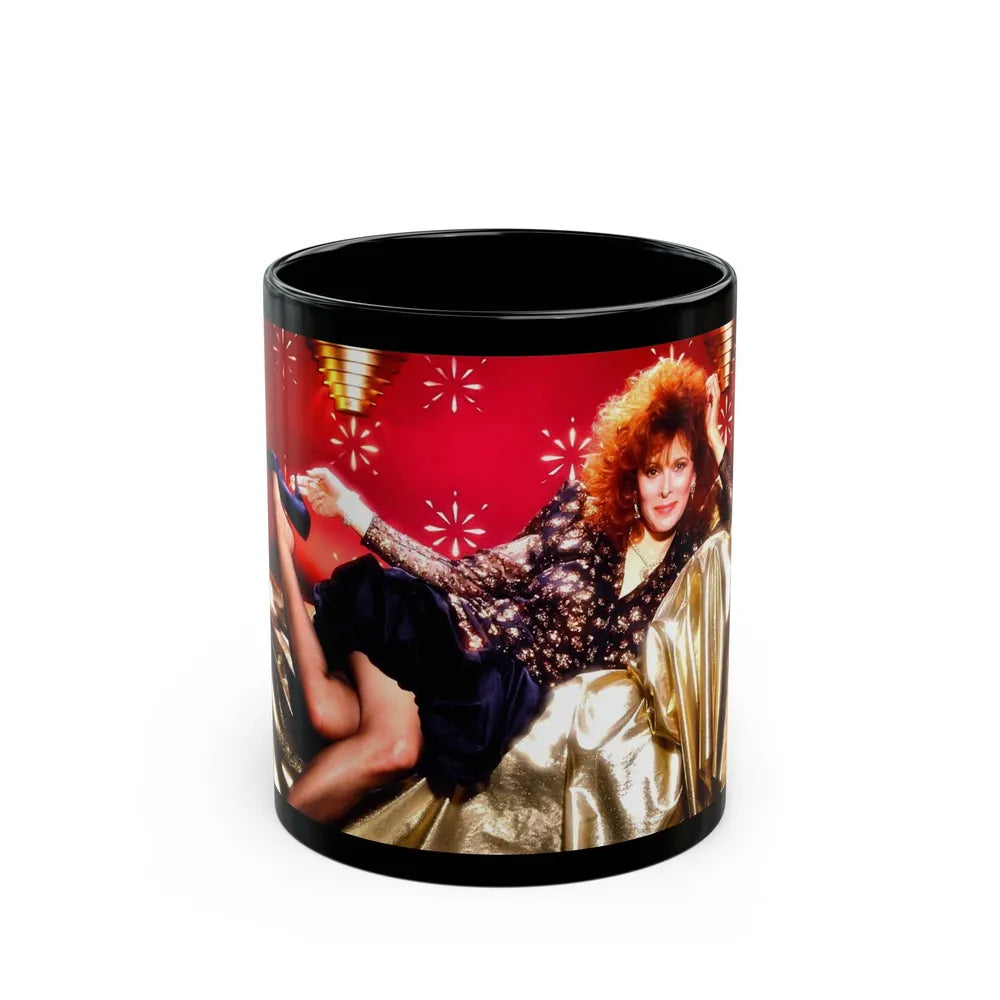 Jill St. John #161 (Vintage Female Icon) Black Coffee Mug-11oz-Go Mug Yourself