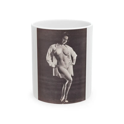 June Palmer #230 - Topless (Vintage Female Icon) White Coffee Mug-11oz-Go Mug Yourself