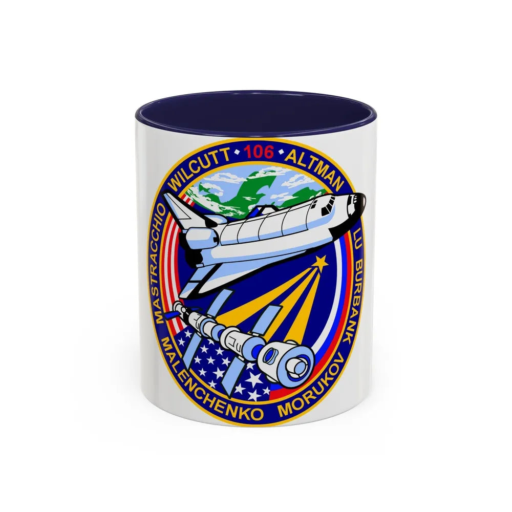 STS 106 (NASA) Accent Coffee Mug-11oz-Navy-Go Mug Yourself