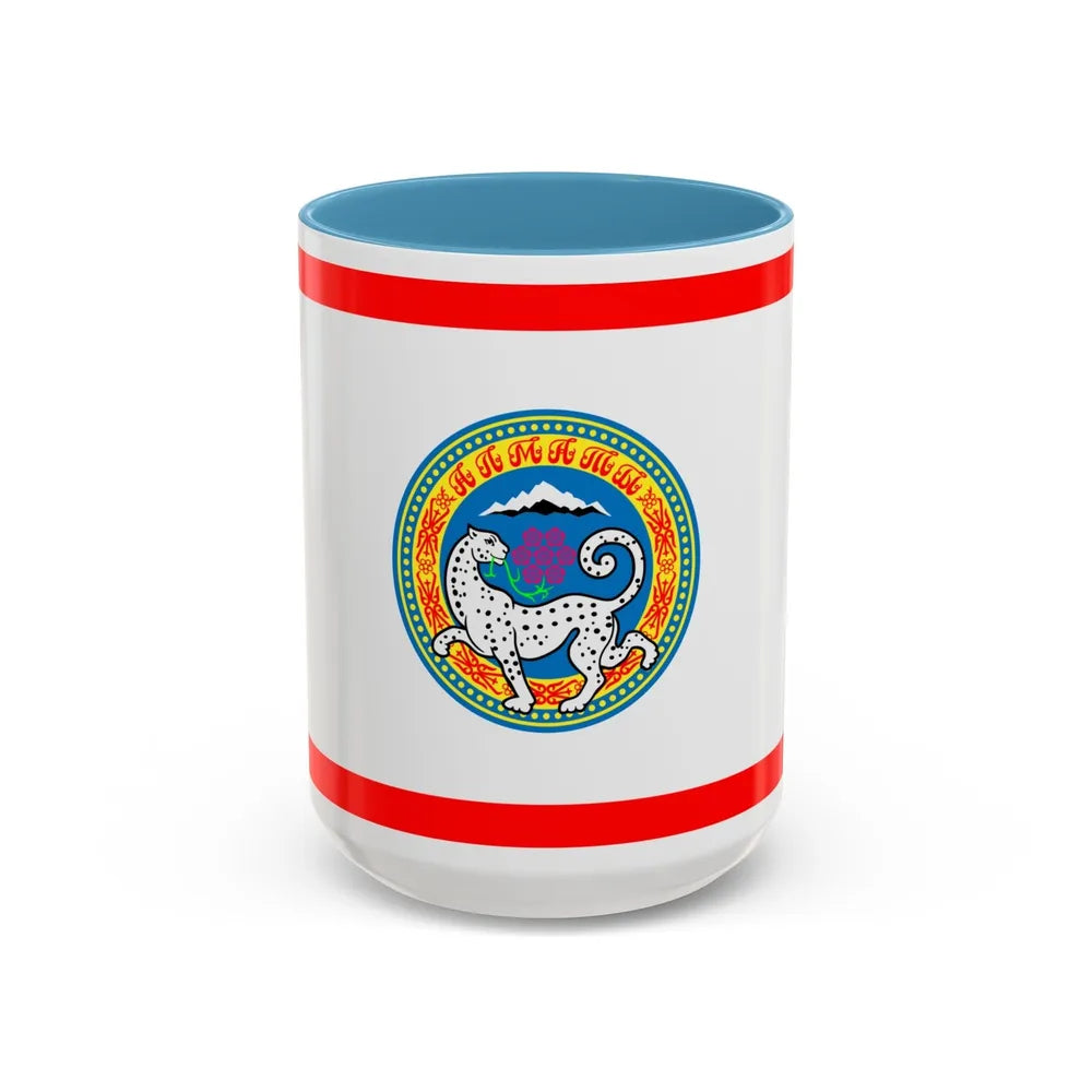 Flag of Almaty Kazakhstan - Accent Coffee Mug-15oz-Light Blue-Go Mug Yourself