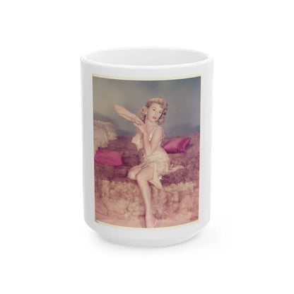 Elaine Stewart #78 (Vintage Female Icon) White Coffee Mug-15oz-Go Mug Yourself