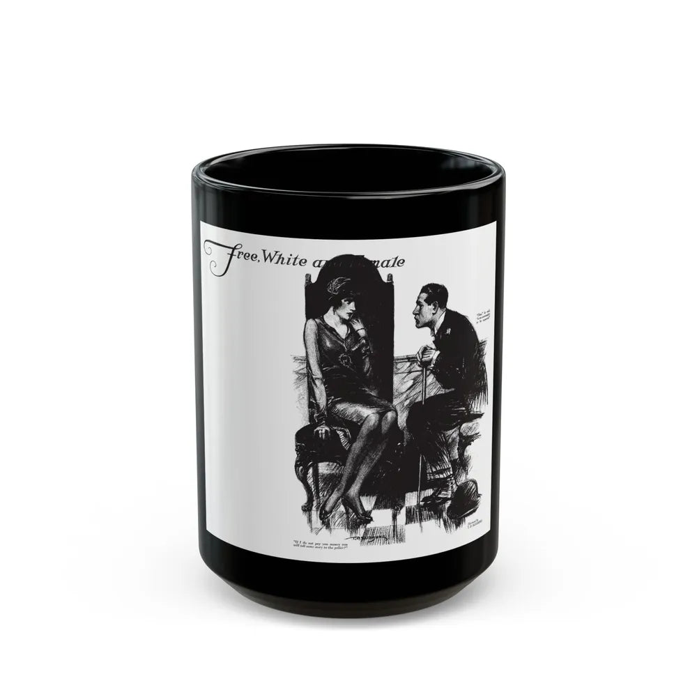 Free, White and Female (7), Collier's, March 31, 1928 - Black Coffee Mug-15oz-Go Mug Yourself