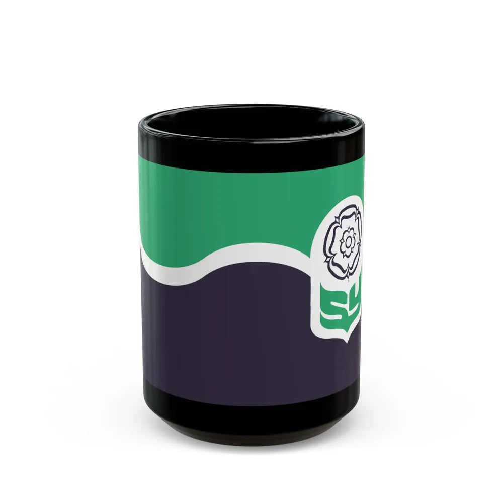 Flag of South Yorkshire UK - Black Coffee Mug-15oz-Go Mug Yourself