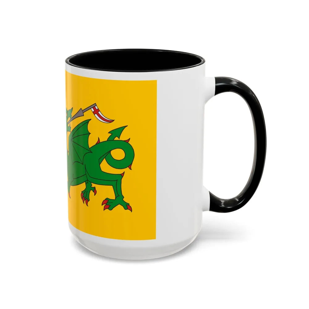 Flag of Evenley UK - Accent Coffee Mug-Go Mug Yourself