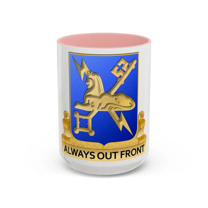 Military Intelligence Corps (U.S. Army) Accent Coffee Mug-15oz-Pink-Go Mug Yourself