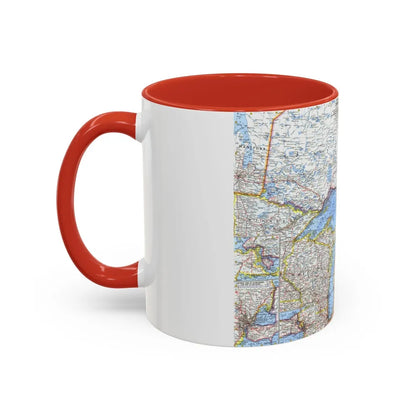 Canada - Central (1963) (Map) Accent Coffee Mug-Go Mug Yourself