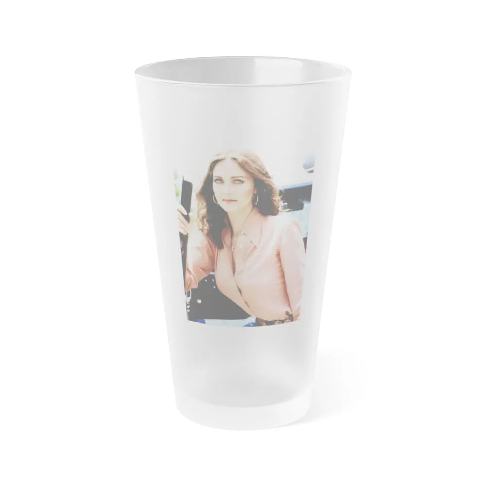 Lynda Carter #275 (Vintage Female Icon) Frosted Pint 16oz-16oz-Frosted-Go Mug Yourself