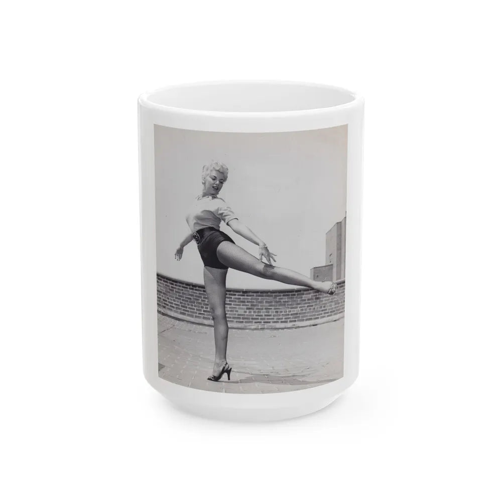 Barbara Nichols #508 (Vintage Female Icon) White Coffee Mug-15oz-Go Mug Yourself