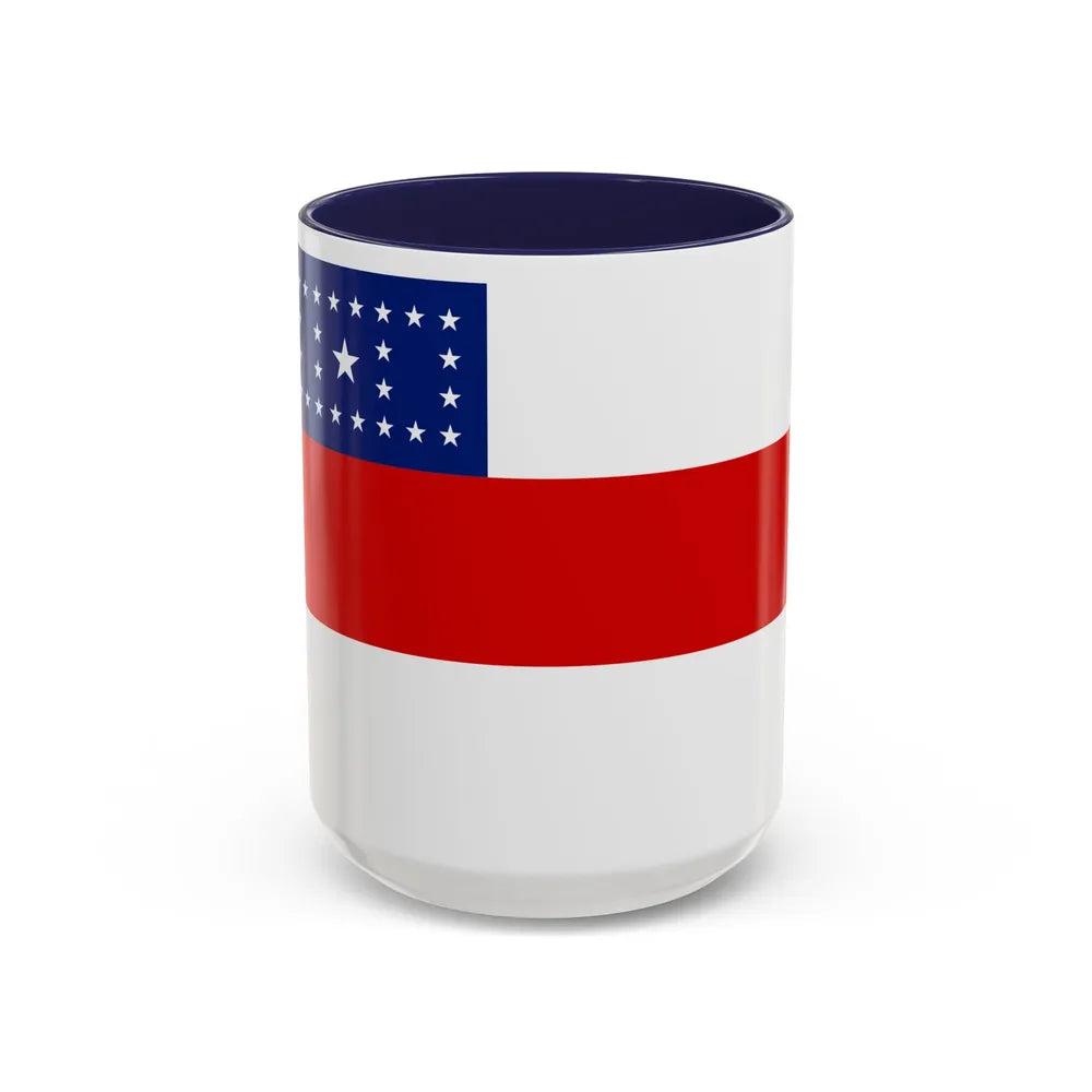 Flag of Amazonas Brazil - Accent Coffee Mug-15oz-Navy-Go Mug Yourself