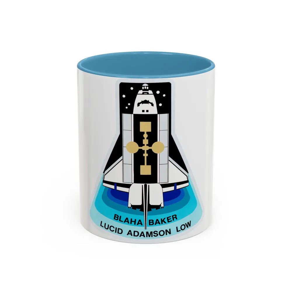 STS 43 (NASA) Accent Coffee Mug-11oz-Light Blue-Go Mug Yourself