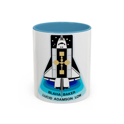 STS 43 (NASA) Accent Coffee Mug-11oz-Light Blue-Go Mug Yourself