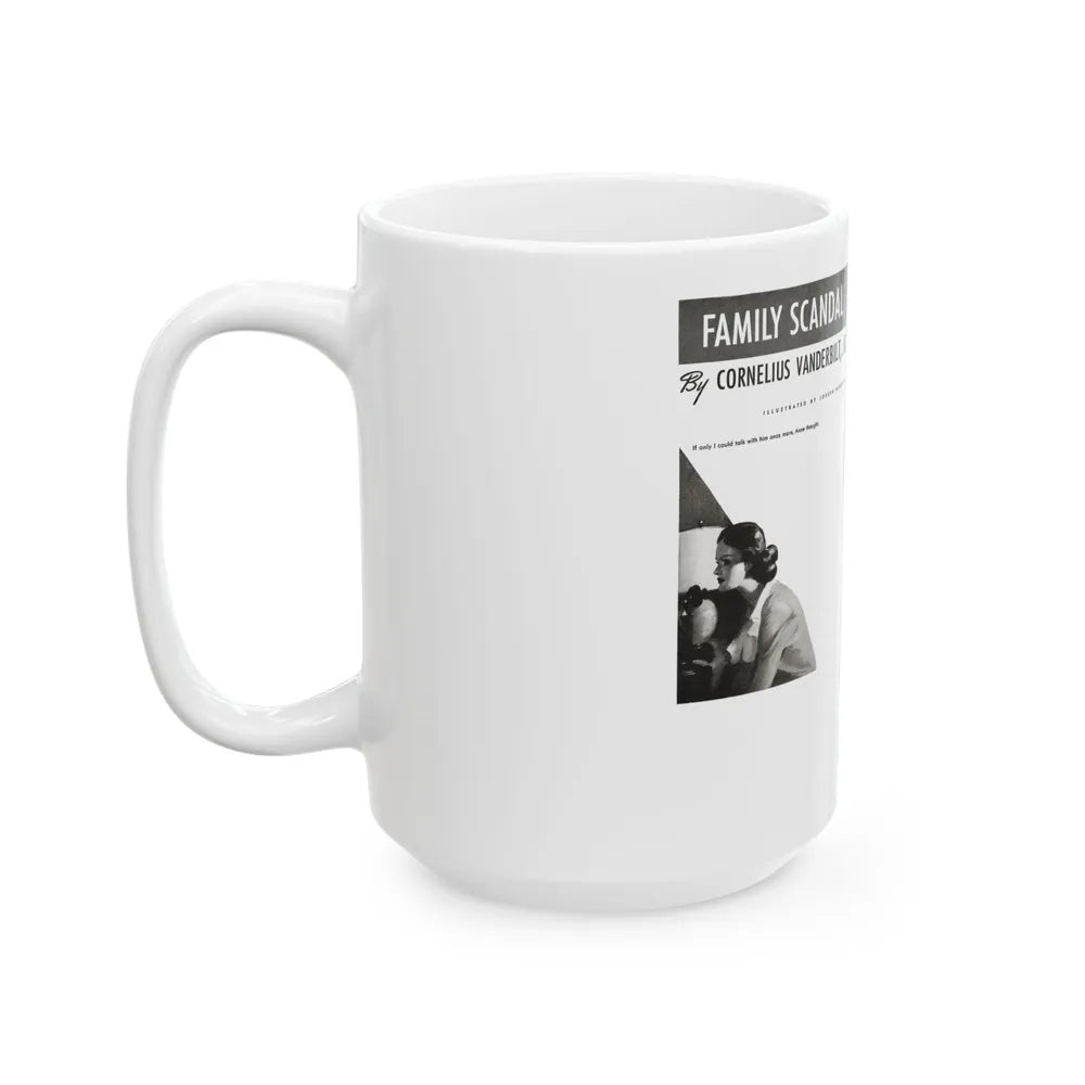 Family Scandal, Liberty magazine, July 31, 1937 - White Coffee Mug-Go Mug Yourself