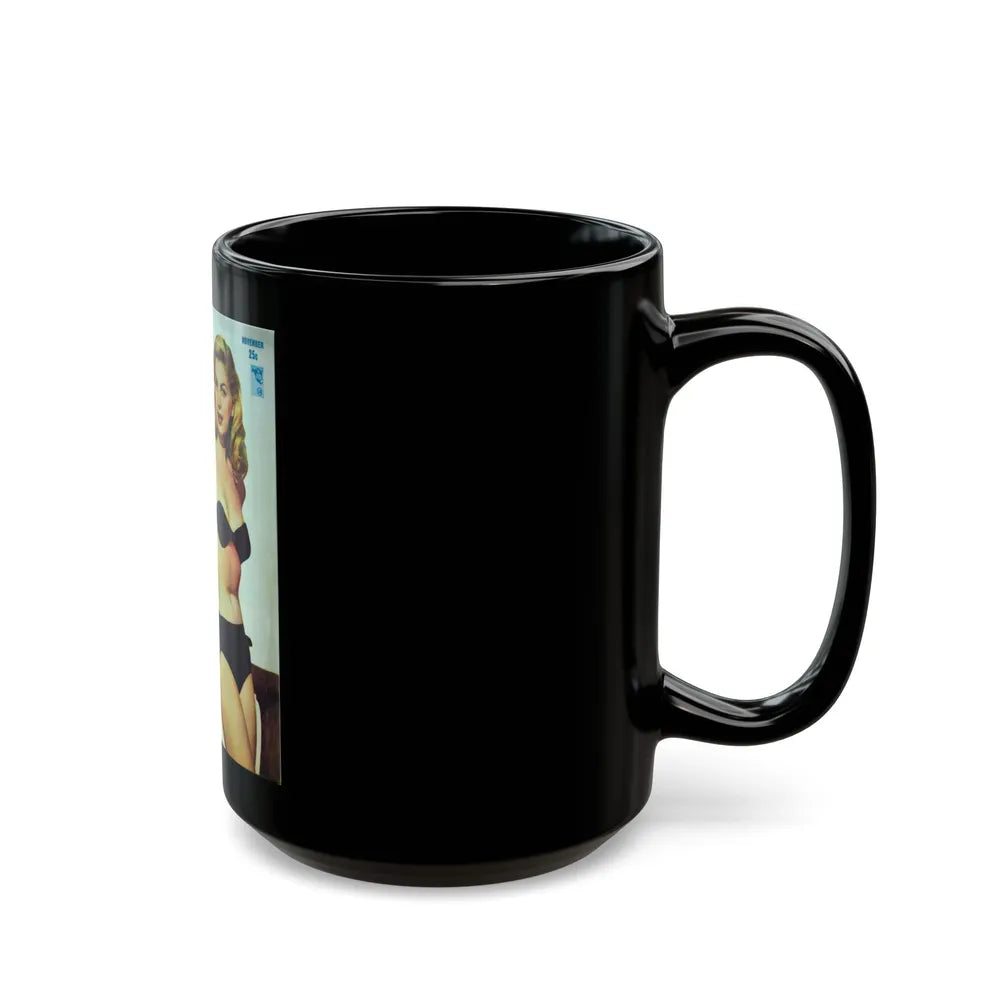 Barbara Nichols #95 - Mag. Cover (Vintage Female Icon) Black Coffee Mug-Go Mug Yourself