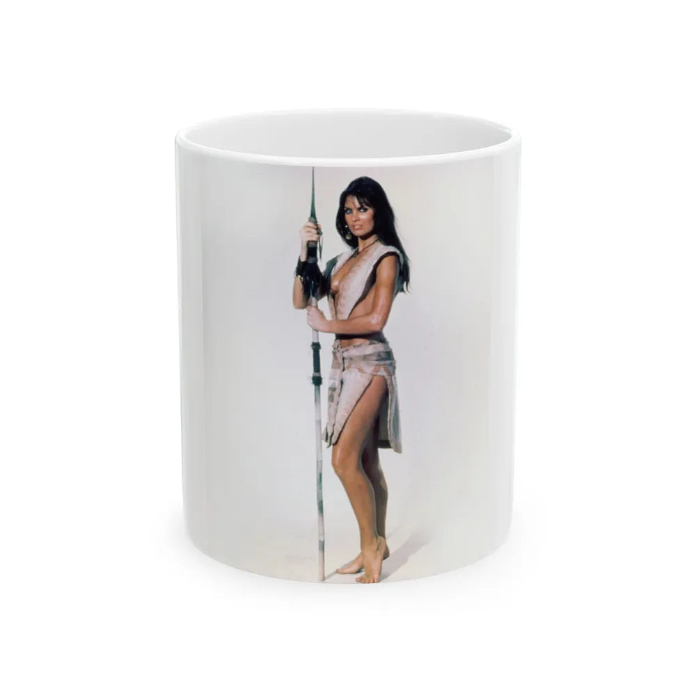 Caroline Munro #301 (Vintage Female Icon) White Coffee Mug-11oz-Go Mug Yourself