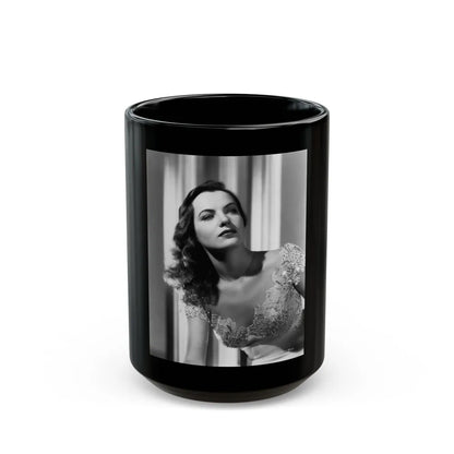 Ella Raines #124 (Vintage Female Icon) Black Coffee Mug-15oz-Go Mug Yourself