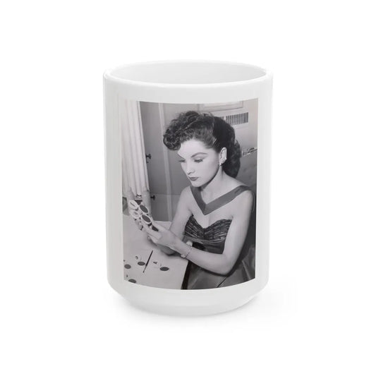 Debra Paget #492 (Vintage Female Icon) White Coffee Mug-15oz-Go Mug Yourself