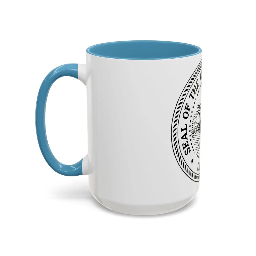 Seal of Waterbury Connecticut - Accent Coffee Mug-Go Mug Yourself