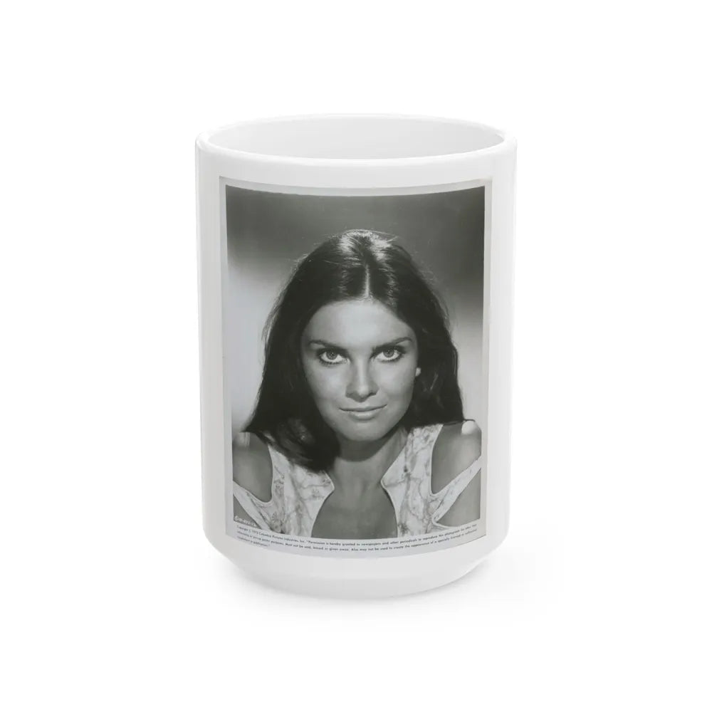 Caroline Munro #395 (Vintage Female Icon) White Coffee Mug-15oz-Go Mug Yourself