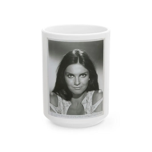 Caroline Munro #395 (Vintage Female Icon) White Coffee Mug-15oz-Go Mug Yourself