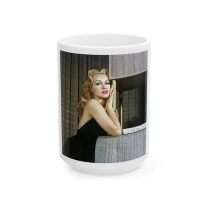 Julie Newmar #286 (Vintage Female Icon) White Coffee Mug-15oz-Go Mug Yourself