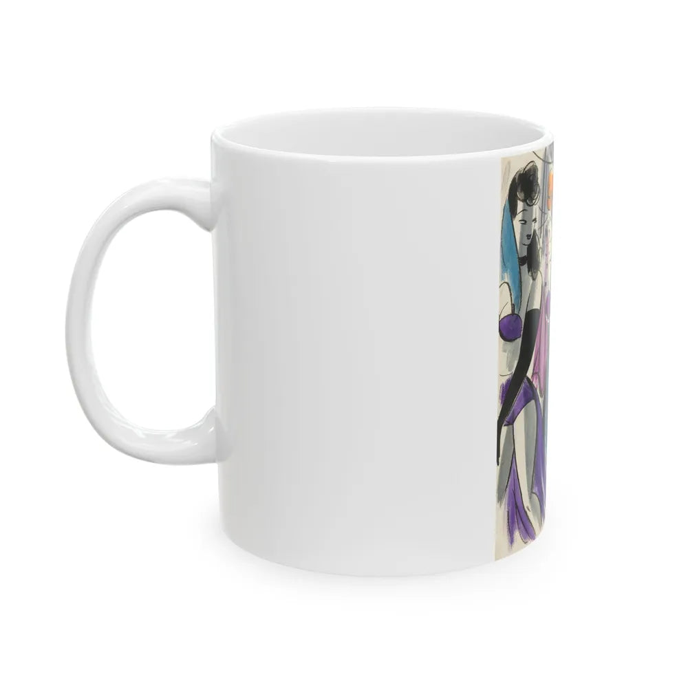 Cartoon illustration_1 - White Coffee Mug-Go Mug Yourself