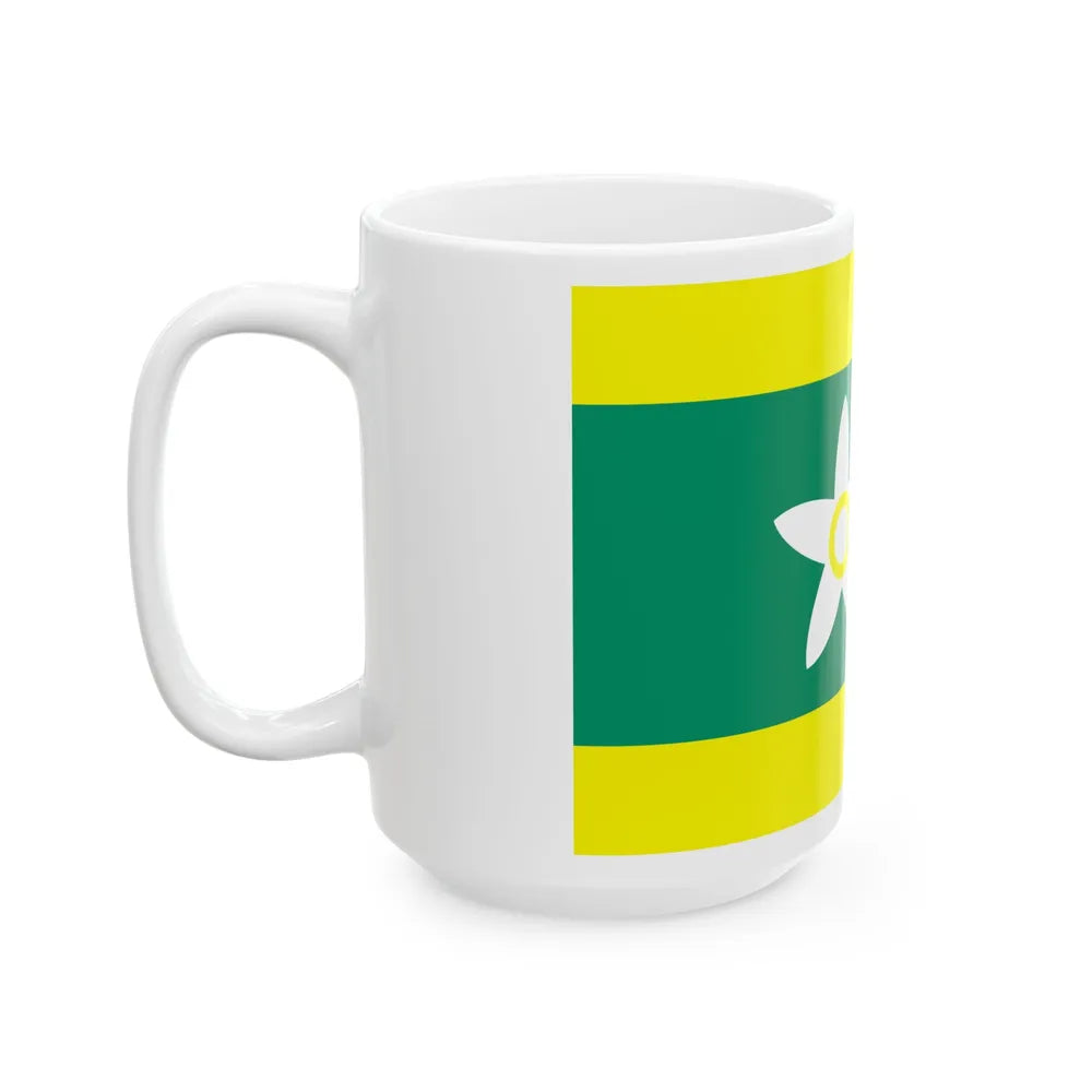 Flag of Ehime Prefecture Japan - White Coffee Mug-Go Mug Yourself