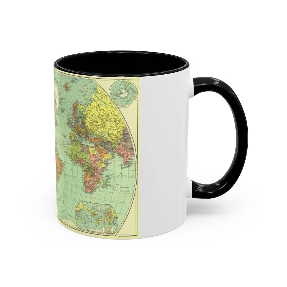 World Map (1932) (Map) Accent Coffee Mug-Go Mug Yourself