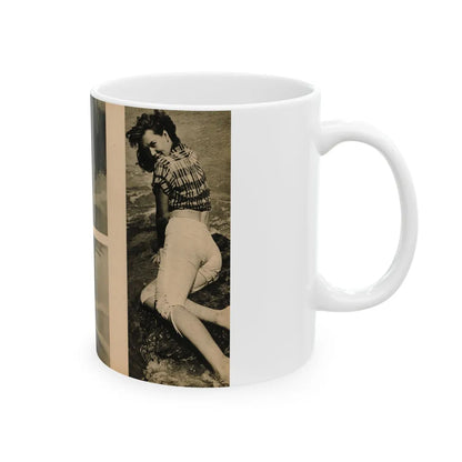 Penny Duncan #48 - [Pages 22 & 23] Pages 3 & 4 of 4 with, Penny+3 B&W Photos & 1 Caption from Stag Mag. April '56 (Vintage Female Icon) White Coffee Mug-Go Mug Yourself