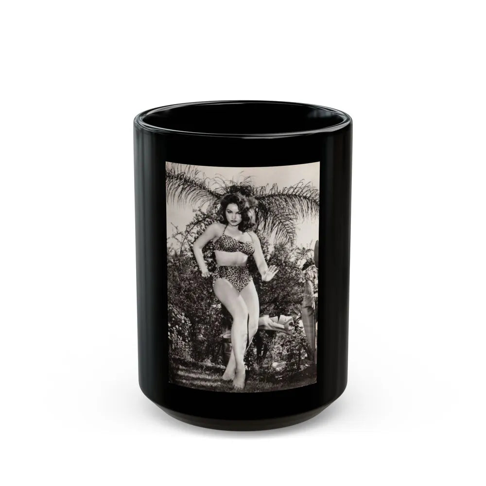 Julie Newmar #586 (Vintage Female Icon) Black Coffee Mug-15oz-Go Mug Yourself