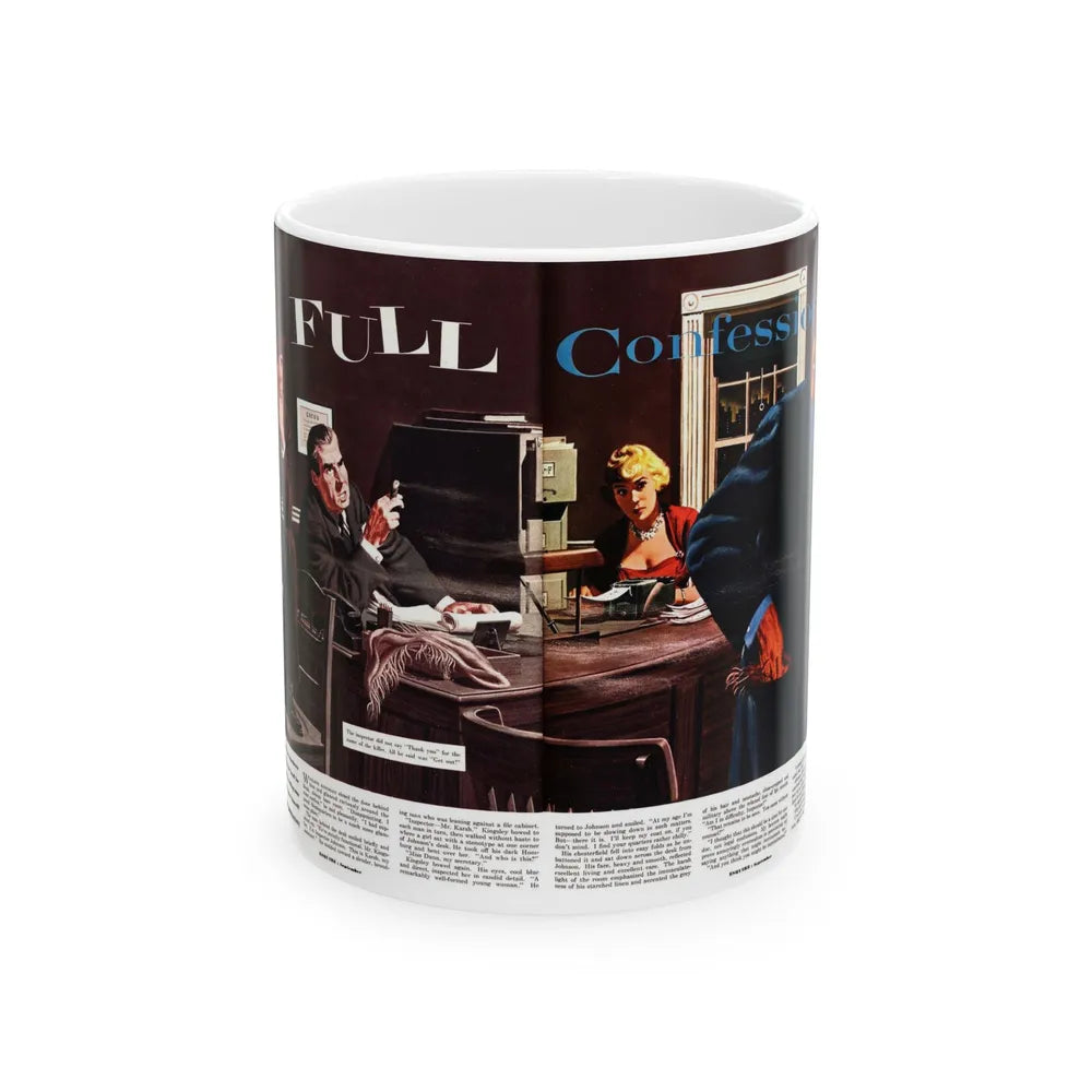 Full Confession, Esquire, September 1954 - White Coffee Mug-11oz-Go Mug Yourself