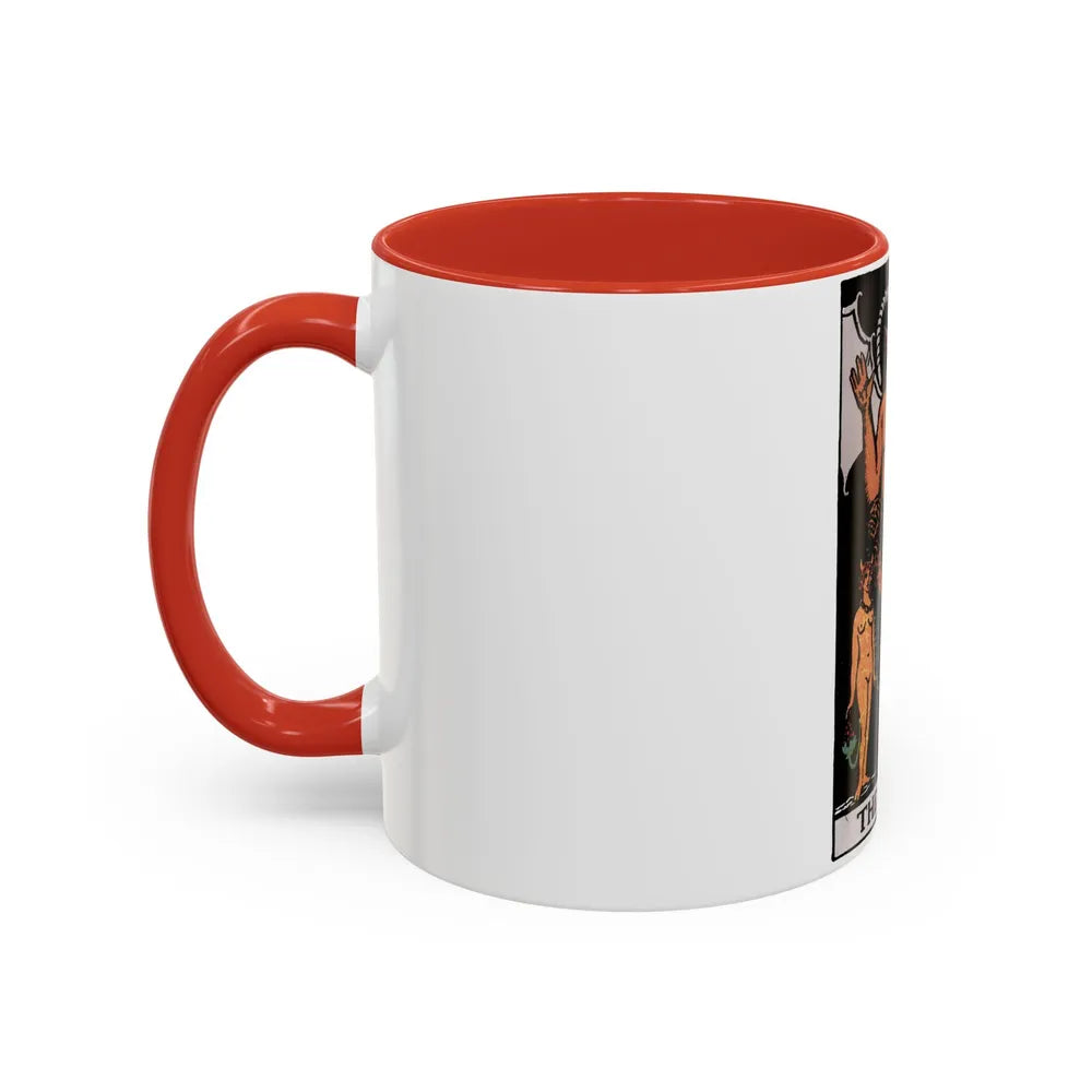 The Devil (Tarot Card) Accent Coffee Mug-Go Mug Yourself