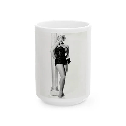 Dorothy Malone #178 (Vintage Female Icon) White Coffee Mug-15oz-Go Mug Yourself