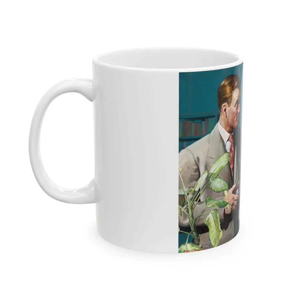 Female Conspiracy, The Saturday Evening Post magazine story illustration - White Coffee Mug-Go Mug Yourself