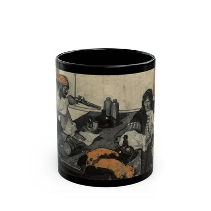 Captain Blood, American Magazine interior illustration - Black Coffee Mug-11oz-Go Mug Yourself