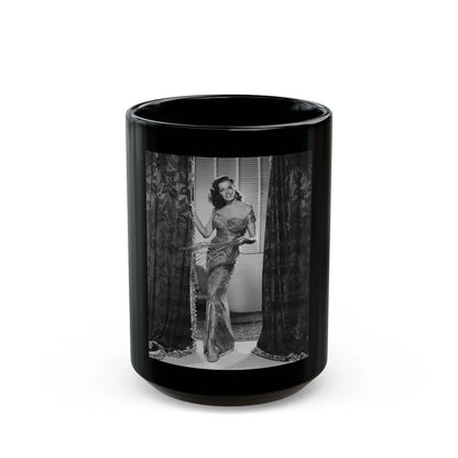 Jane Russell #146 (Vintage Female Icon) Black Coffee Mug-15oz-Go Mug Yourself