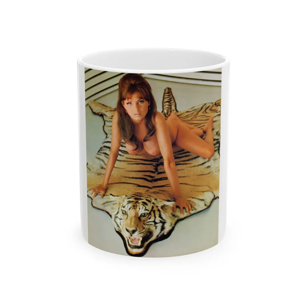 Victoria Vetri #108 - Topless (Vintage Female Icon) White Coffee Mug-11oz-Go Mug Yourself