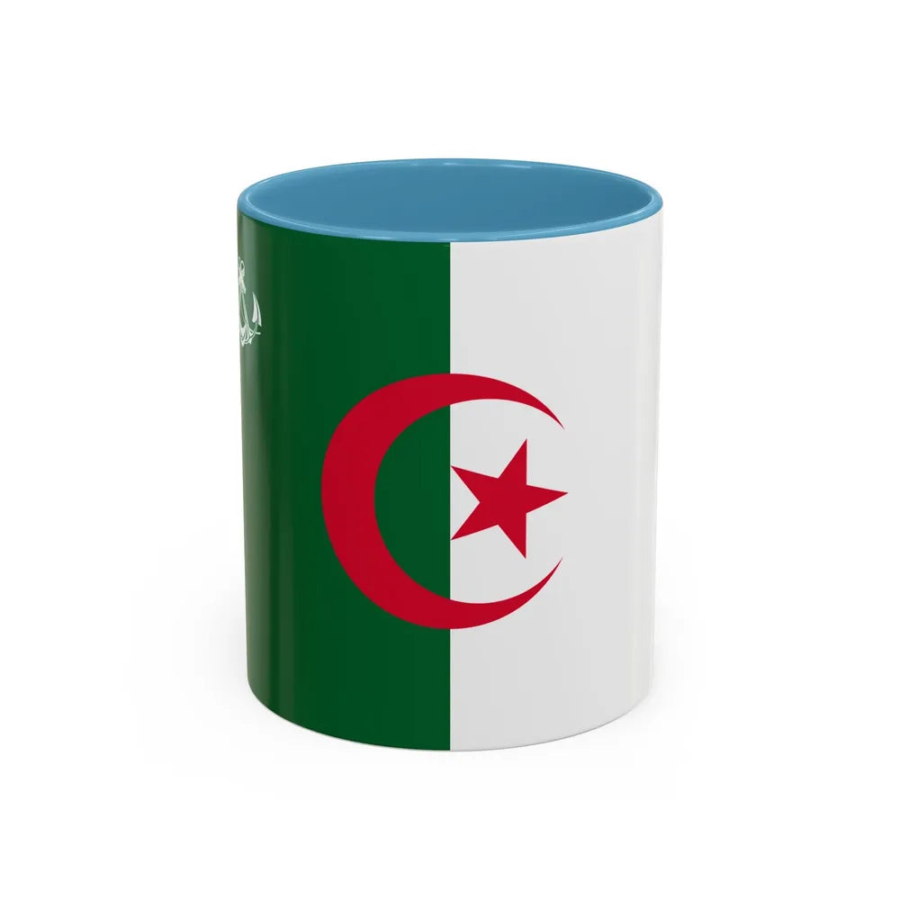 Naval Ensign of Algeria - Accent Coffee Mug-11oz-Light Blue-Go Mug Yourself