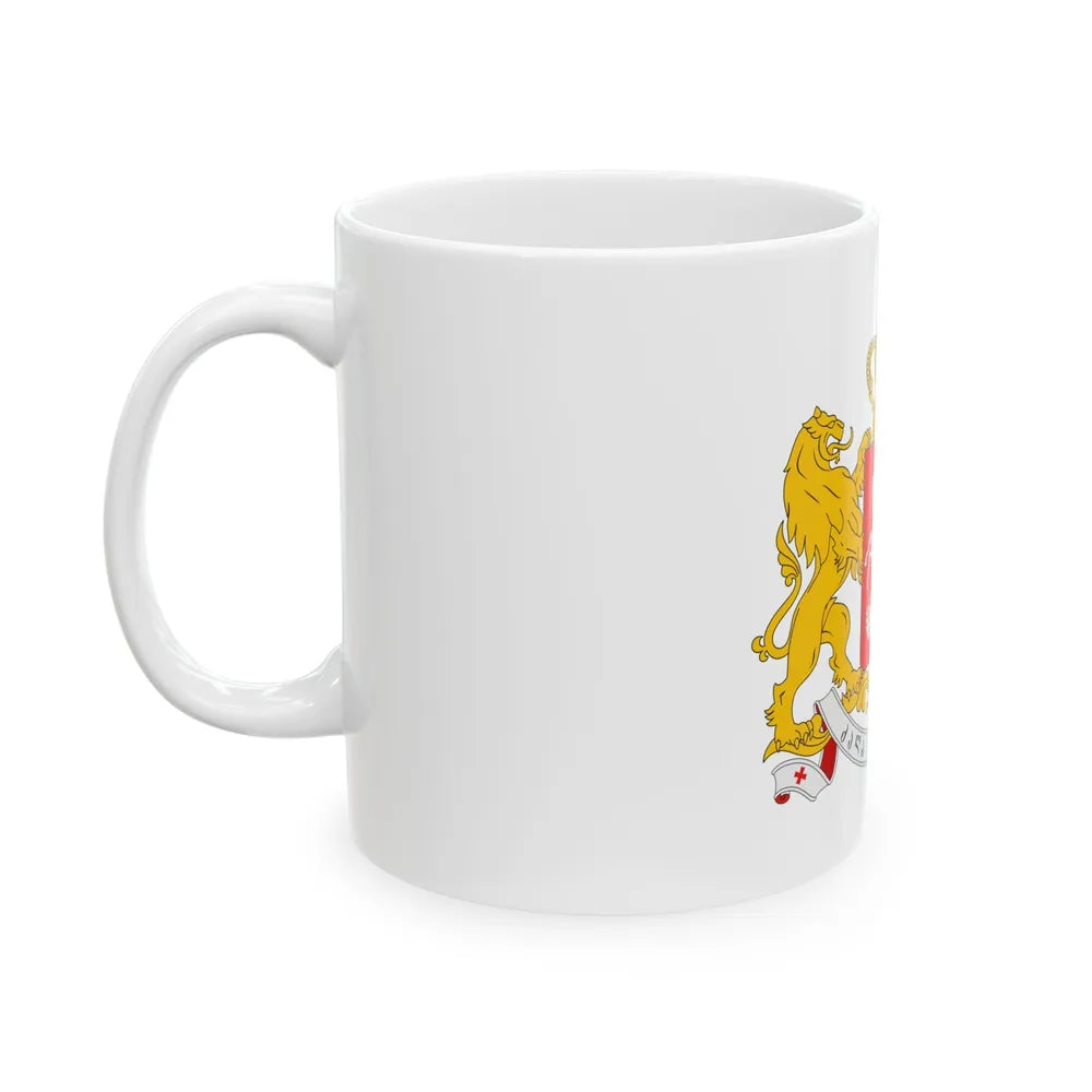 Greater coat of arms of Georgia - White Coffee Mug-Go Mug Yourself